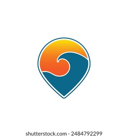 Summer time emblem or logo or label or t-shirt vector image