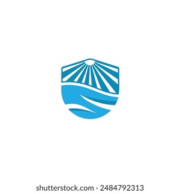 Summer time emblem or logo or label or t-shirt vector image