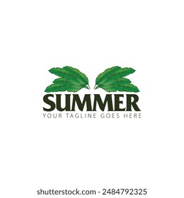 Summer time emblem or logo or label or t-shirt vector image