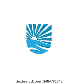 Summer time emblem or logo or label or t-shirt vector image