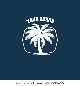 Summer time emblem or logo or label or t-shirt vector image