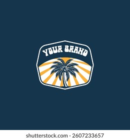 Summer time emblem or logo or label or t-shirt vector image
