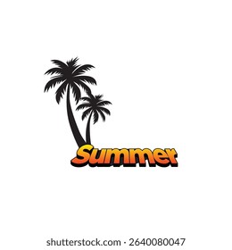 Summer time emblem or logo or label or t-shirt vector image