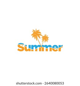Summer time emblem or logo or label or t-shirt vector image