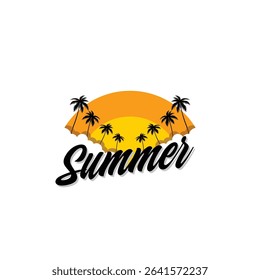 Summer time emblem or logo or label or t-shirt vector image