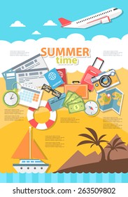 summer time. flat illustration