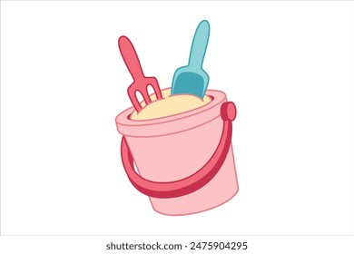 Summer Time Flat Sticker Design
