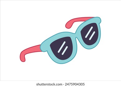 Summer Time Flat Sticker Design