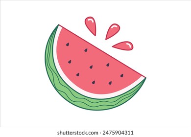 Summer Time Flat Sticker Design