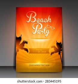 Summer Time Flyer Vector Background