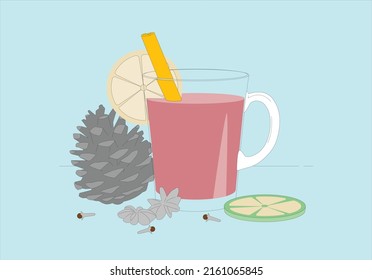 Diseño de concepto divertido en verano con cócteles. Un cóctel creativo. Venta de verano, plantilla de publicación. Cóctel Sexo en la playa bebida alcohólica. Ilustración vectorial.