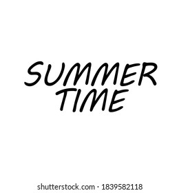 Summer time fun, illustration simple typography, summer holiday EPS Vector