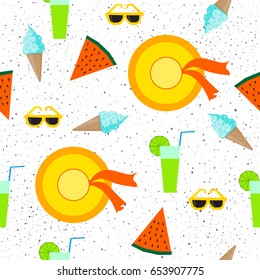 Summer time fun, party, rest, vacation theme for design card, invitation, bag pattern, textile fabric, garment, album, t shirt etc. 