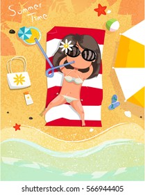 summer time and girl