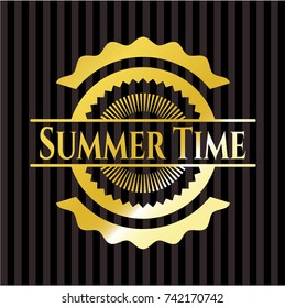 Summer Time gold shiny badge