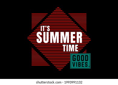 en verano buen diseño de tipografía de vibraciones con línea