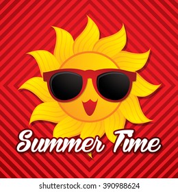 Summer time graphic vector.