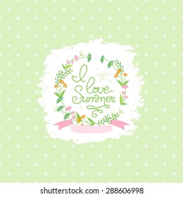 Summer time greeting card