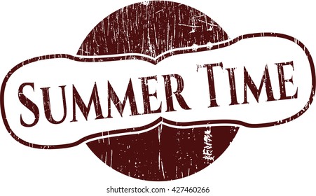Summer Time grunge style stamp