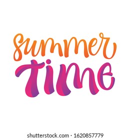 Summer Time - hand lettered phrase.