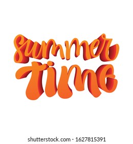 Summer Time - hand lettered phrase.