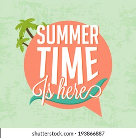 Summer Time Is Here Calligraphic Designs in Vintage Style