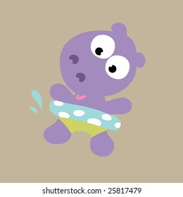 Summer Time Hippo (other animals in portfolio)