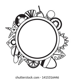 summer time holiday banner travel tourism vector illustration
