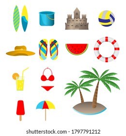 Summer Time Holiday Design Vector