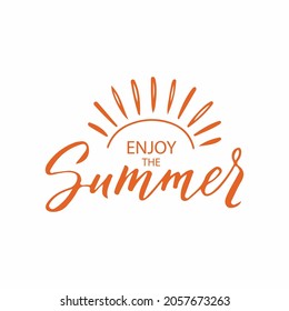 summer time holiday emblem logo