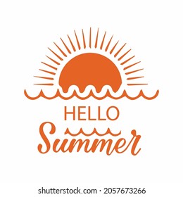 logotipo del emblema de vacaciones de verano
