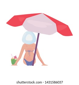 summer time holiday icon vector ilustration