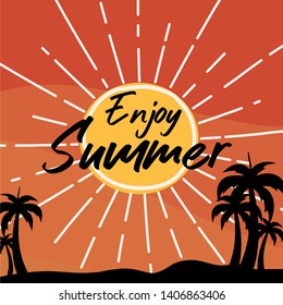 Summer Time Holiday Vector Banner Design