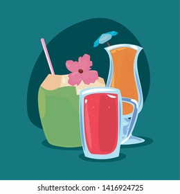 summer time holiday vector illustration