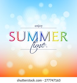 Summer time holidays illustration & summer background