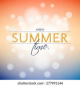 Summer time holidays illustration & summer background