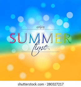 Summer time holidays illustration, summer background