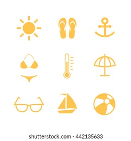 Summer time icons