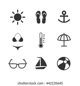 Summer time icons