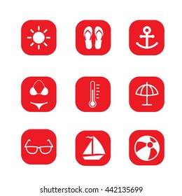 Summer time icons