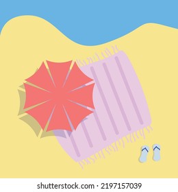 Summer time illustation. Summer poster

