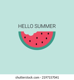 Summer time illustation. Summer poster

