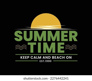 Summer Time Illustration Art Vector T-shirt Design 