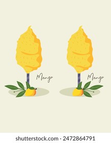 Summer Time Illustration mit Candy Cotton in a Stick bei Mango Taste