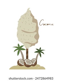  Summer Time Illustration with Candy Cotton in a Stick at Coocnut Taste