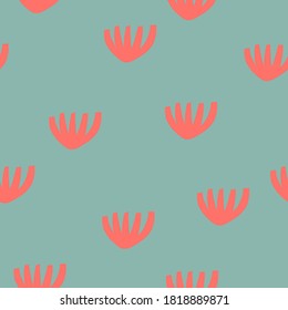 Summer time illustration. Exotic jungle plants illustration in vector. Seamless tropical pattern with jungle leaves and palm fronds.