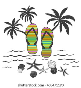 Summer time label for your design.