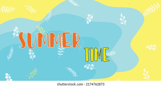 Hora de verano. Deja el fondo de la palma. Hoja de palma. Ilustración vectorial, textura, 2022