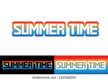 Summer time letter t shirt, logo and icon design template