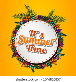 Summer Time Lettering design vector